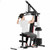 Woman using full-body elliptical cross trainer at home for cardio and strength workout with adjustable resistance