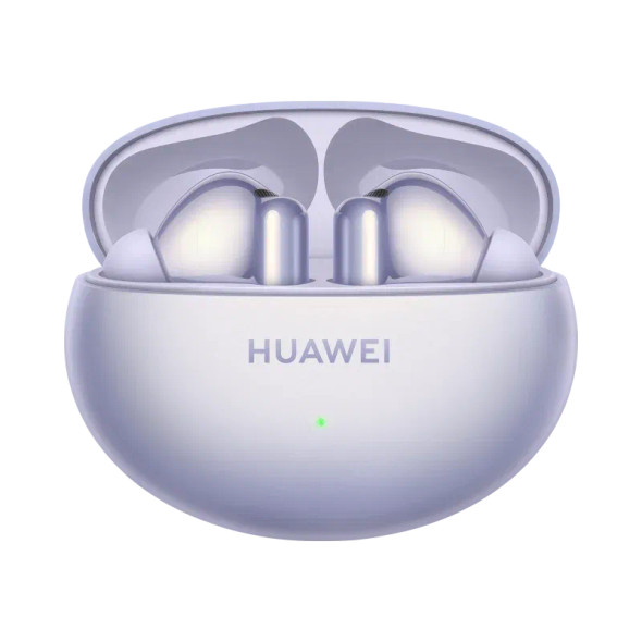 Huawei FreeBuds 6i T0019 true wireless earbuds with charging case, front view, white color, compact design, Active Noise Cancellation 3.0 Huawei FreeBuds 6i T0019 true wireless earbuds with charging case, front view, white color, compact design, Active Noise Cancellation 3.0