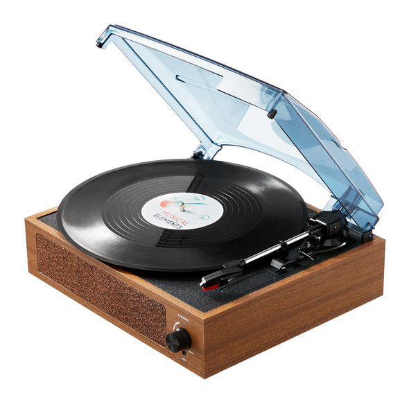 Vinyl Record Player, 3-Speed, Belt Driven Turntable Record Player with Built-in 3W Speaker Magnetic E415-LSJ13S000000J6DK4V1