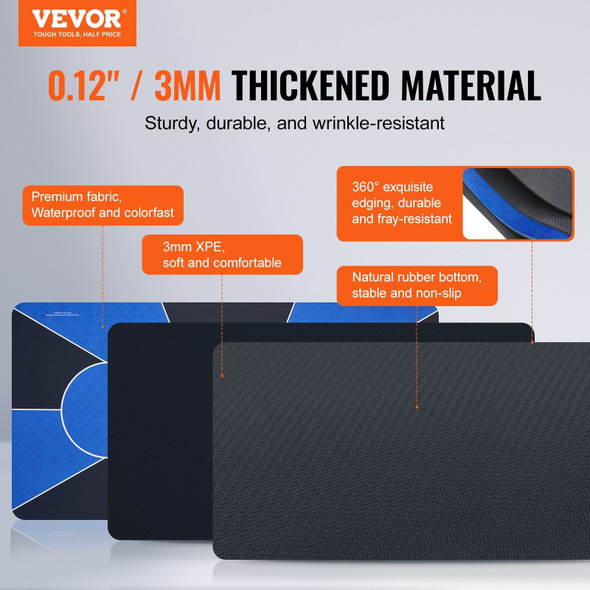 Portable poker table mat folded into three panels and packed inside black carrying bag with handle, ready for travel or storage