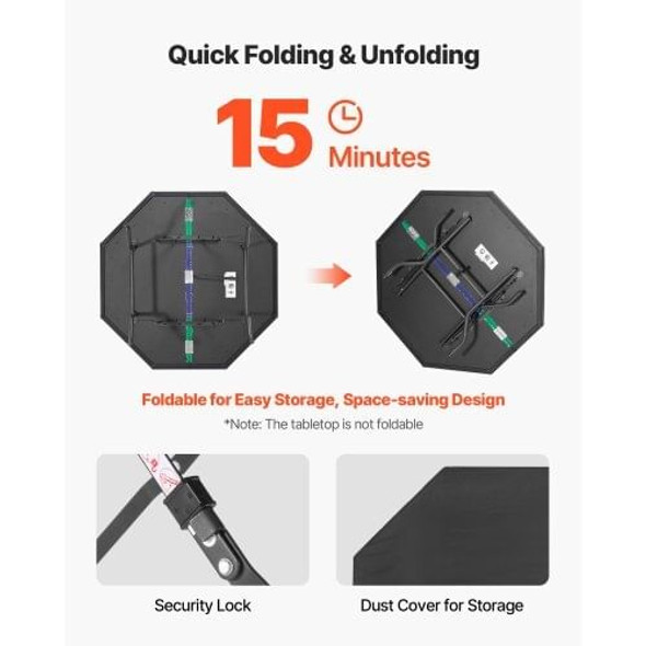 Foldable Poker Table, 8 Player 48 in Folding Casino Leisure Table with Padded Rails & Cup Holders,  E415-DZDTZDPKPZ48Q3K3I001V0 Foldable Poker Table, 8 Player 48 in Folding Casino Leisure Table with Padded Rails & Cup Holders,  E415-DZDTZDPKPZ48Q3K3I001V0