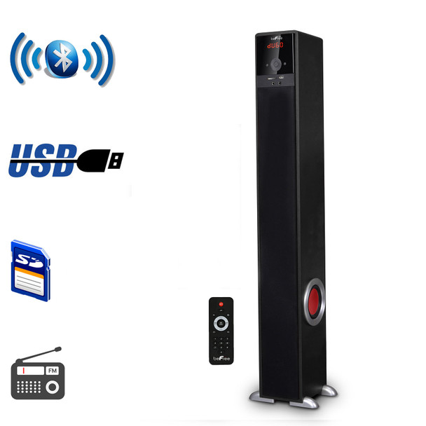 beFree Sound Bluetooth Powered Tower Speaker D970-BFS-T50BT-BNDL