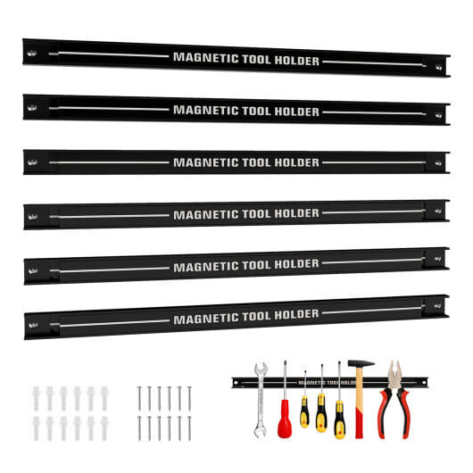 18 Inch Magnetic Tool Holder Strip with Mounting Screws-Red B593-TL35271color
