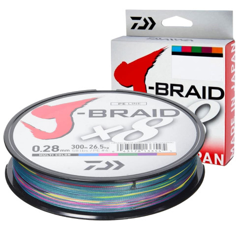 Daiwa J-Braid X8 Multi-Coloured (300m) Daiwa J-Braid X8 Multi-Coloured (300m)