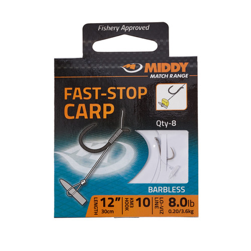 Middy Soft Pellet Carp Barbless Hooks-to-Nylon