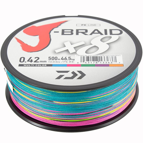 Daiwa 79lb J-Braid X8 Multi-Coloured 500m