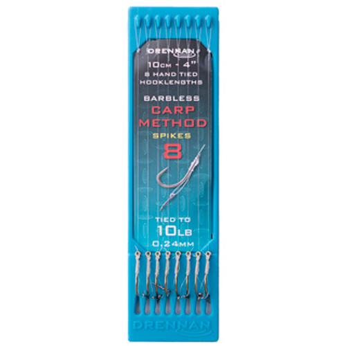 Drennan 4" Barbless Carp Method Spikes - Size 8