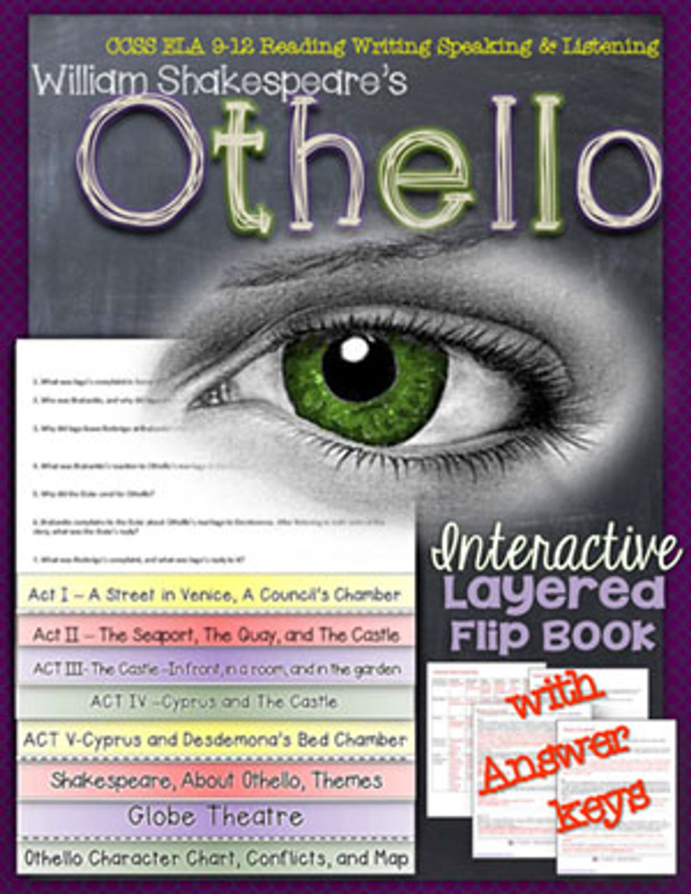 Othello Character Chart Worksheet
