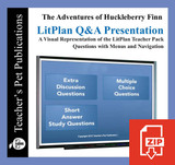Huckleberry Finn Study Questions on Presentation Slides | Q&A Presentation