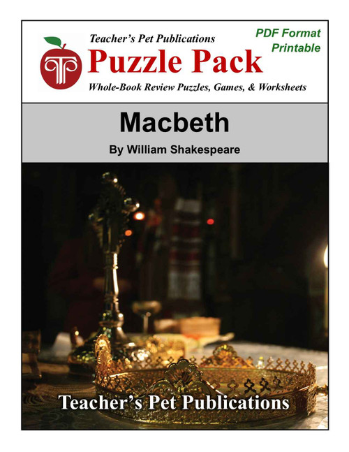 Macbeth Puzzle Pack Worksheets, Activities, Games