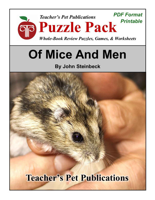 Of Mice and Men Puzzle Pack Worksheets, Activities, Games