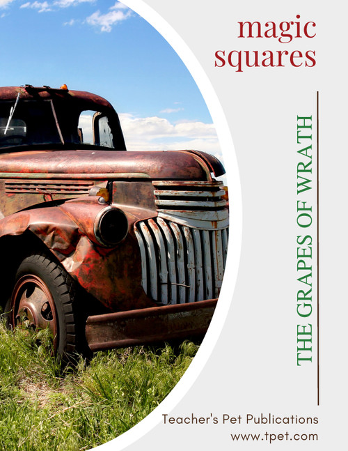 The Grapes Of Wrath Magic Squares Review Game Worksheet