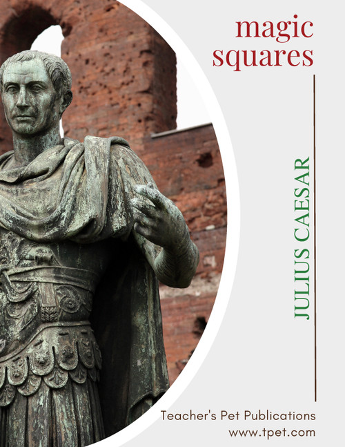 Julius Caesar Magic Squares Review Game Worksheet