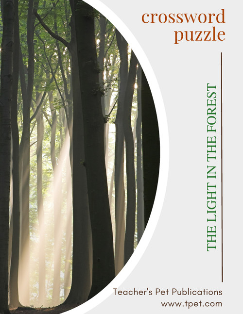 The Light In The Forest Crossword Puzzle Review Worksheet