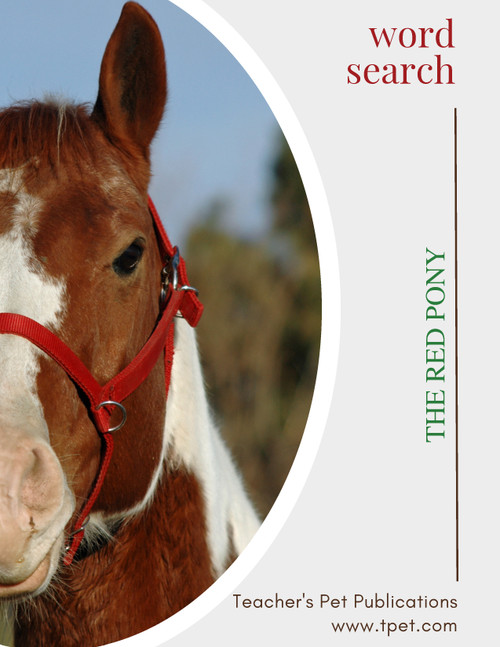 The Red Pony Word Search Review Worksheet