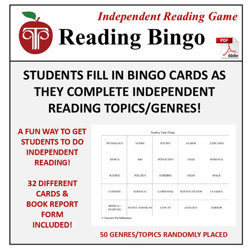 Independent Reading Bingo
