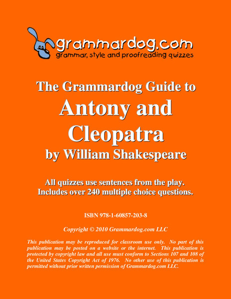 Antony and Cleopatra Grammardog Guide