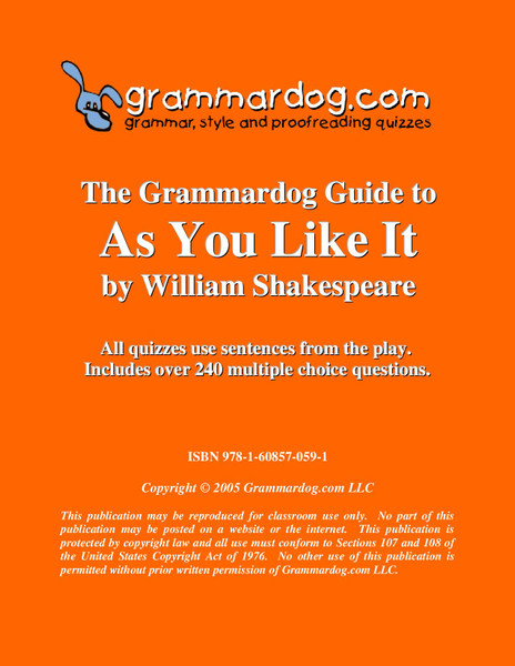 As You Like It Grammardog Guide