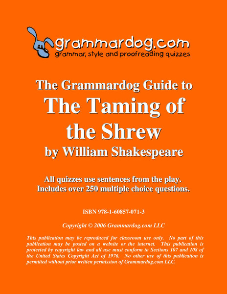 The Taming Of The Shrew Grammardog Guide