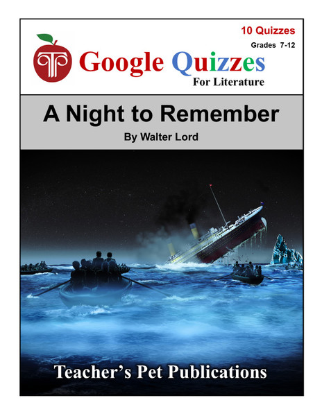 A Night to Remember Google Forms Quizzes