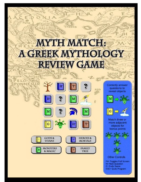 Mythology Matching Digital Review Game