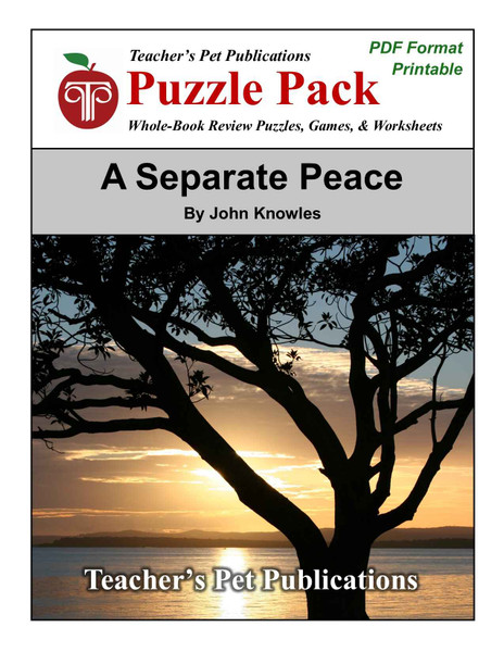 A Separate Peace Puzzle Pack Worksheets, Activities, Games