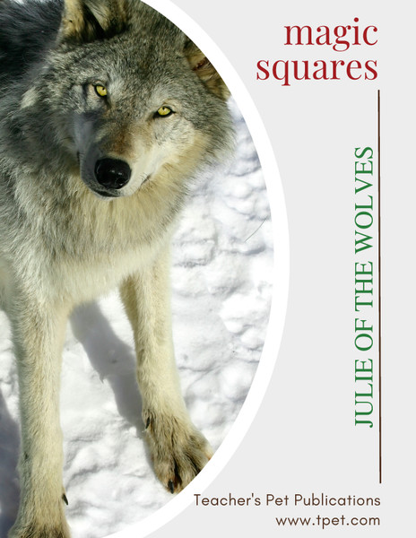 Julie Of The Wolves Magic Squares Review Game Worksheet