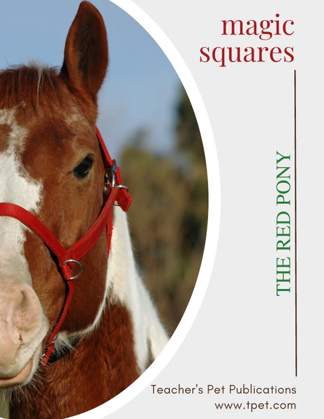 The Red Pony Magic Squares Review Game Worksheet