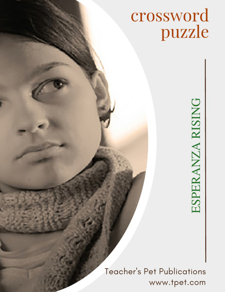 Esperanza Rising Crossword Puzzle Review Worksheet
