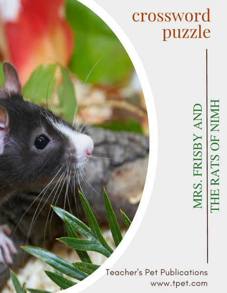 Mrs. Frisby And The Rats Of NIMH Crossword Puzzle Review Worksheet