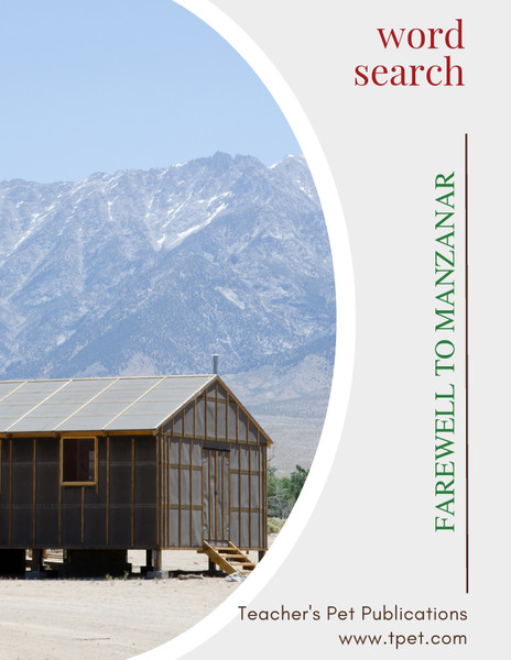 Farewell To Manzanar Word Search Review Worksheet