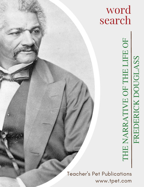 Narrative Of The Life Of Frederick Douglass Word Search Review Worksheet