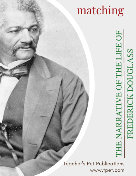 Narrative Of The Life Of Frederick Douglass Matching Review Worksheet