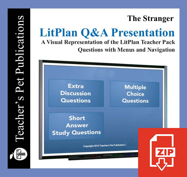 The Stranger Study Questions on Presentation Slides | Q&A Presentation