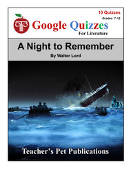 A Night to Remember Google Forms Quizzes