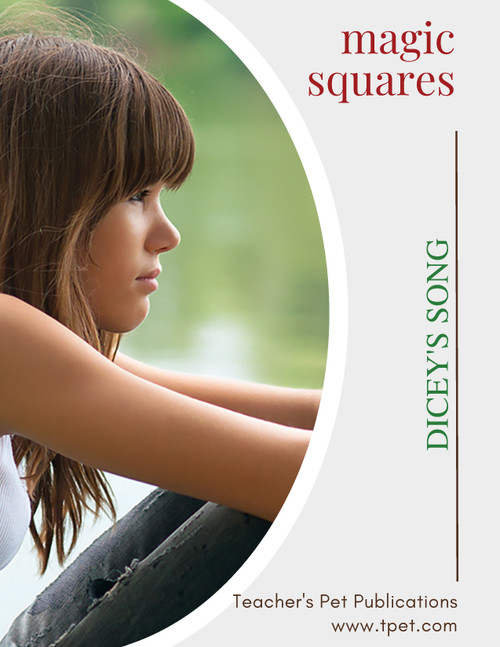 Dicey's Song Novel Study Magic Squares Review Game Worksheet