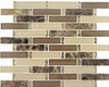 Bella Glass Tiles Interlace Series Crunched Walnut