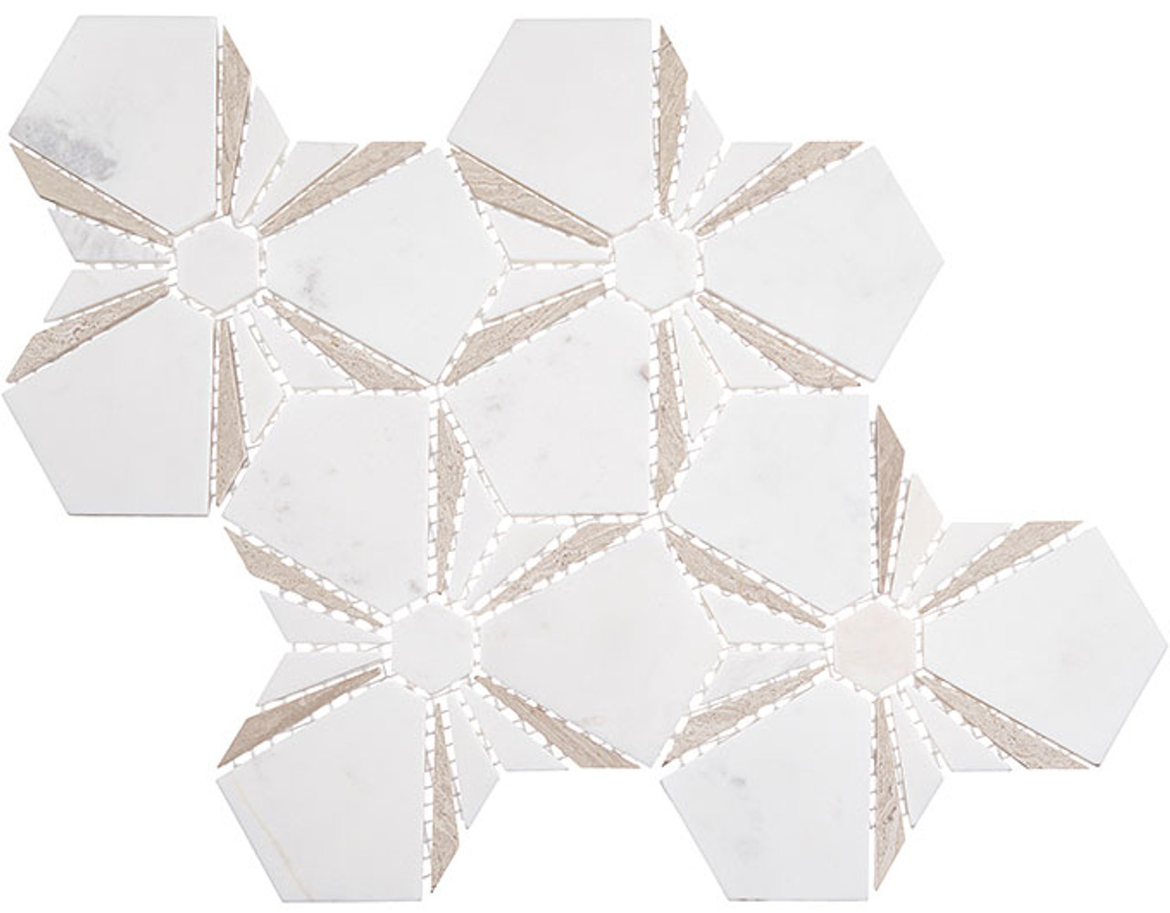 Nectura Marble Mosaic Waterjet Tile NEC-6292 Votage