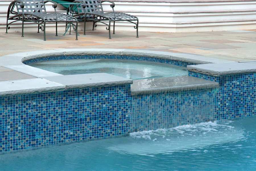 Venetian Blue Copper Blend Pool Mosaic GV42020B7