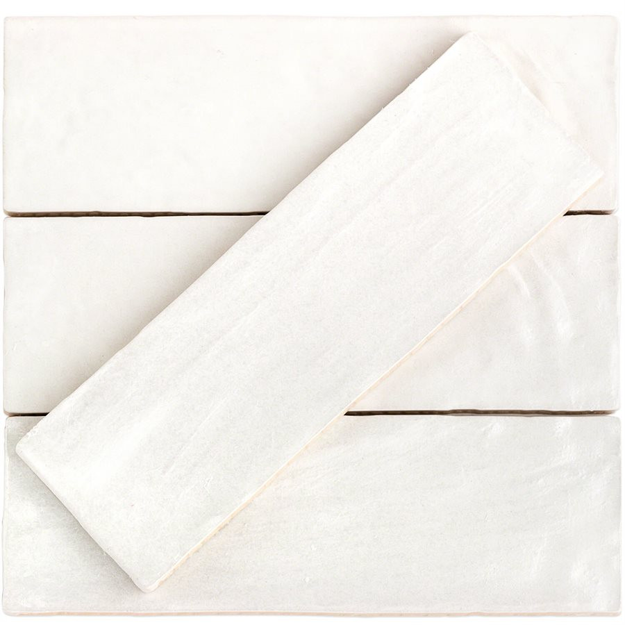 Equipe Mallorca (Myorka) 2 x 8 White Ceramic Subway Tile