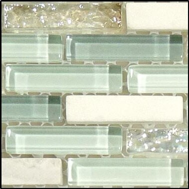 Bella Glass Tiles Jewel Series J605 Sky Topaz mosaic tile