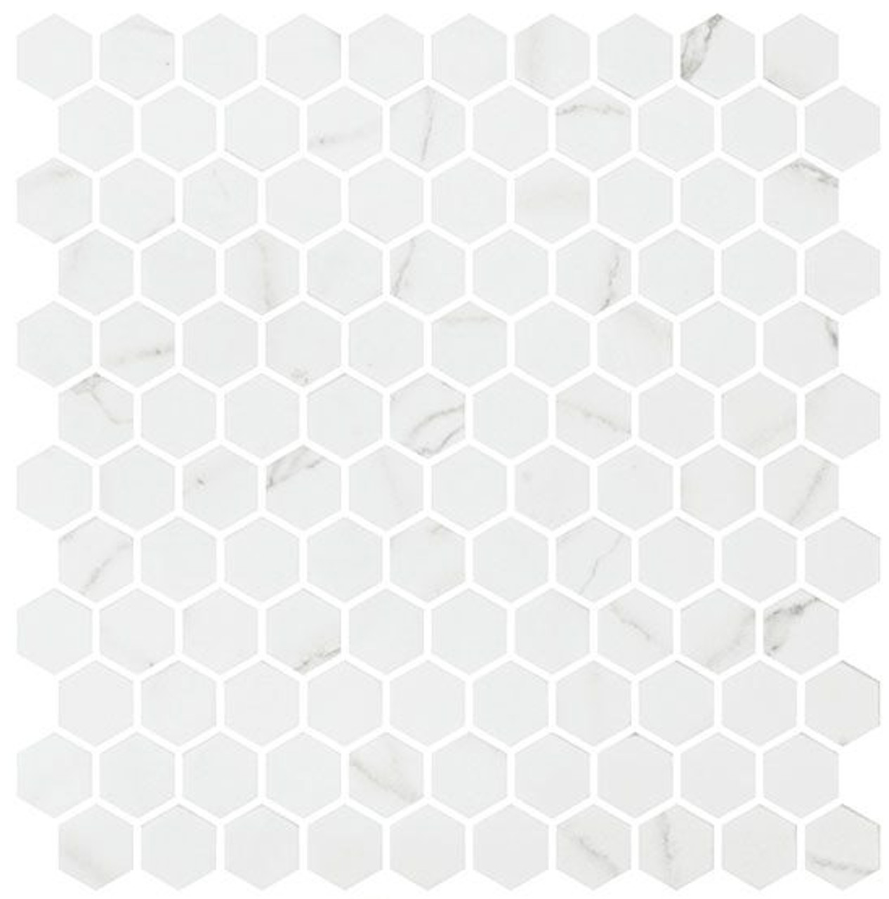 Bella Glass Tiles Karma Ridge Hexagon Mosaic Endless Calm KR1406