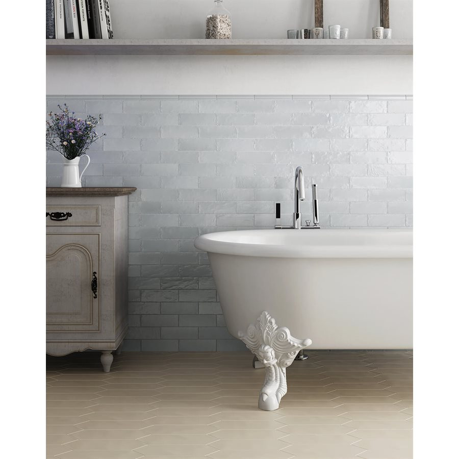 Equipe Mallorca (Myorka) 2 x 8 Blue Ceramic Subway Tile