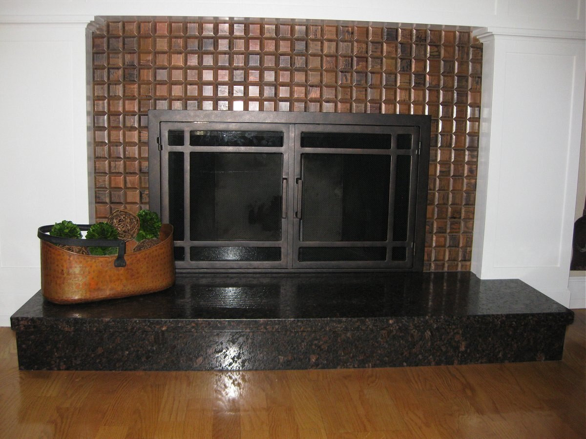Antique Copper Mosaic Tile 2 x 2 Beveled 525-032