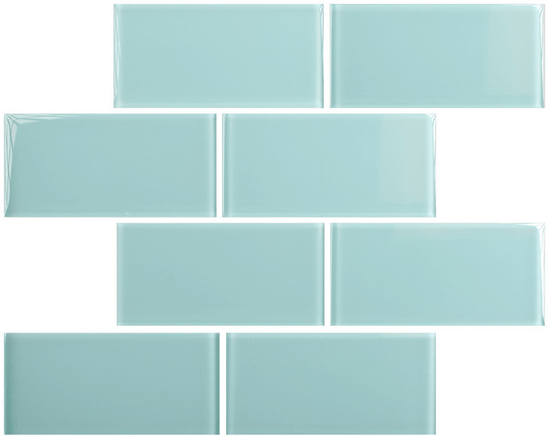 3 x 6 Marine Mist 444-182 Glass Subway Tile
