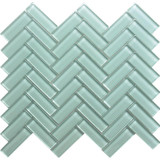 Mir Mosaic Ice Glossy 1 x 3 herringbone mosaic HB-047