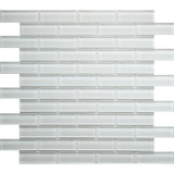 Mir Mosaic Mirage White BR-066 1 x 3 subway tile mosaic