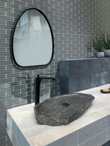 Mir Mosaic BR-097 Cobblestone 1 x 3 subway tile mosaic bathroom sink wall Mir Mosaic BR-097 Cobblestone 1 x 3 subway tile mosaic bathroom sink wall