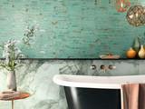 Ironworks 2 x 10 Picket Aqua Glossy SSN-1588 bathroom wall tiles Ironworks 2 x 10 Picket Aqua Glossy SSN-1588 bathroom wall tiles