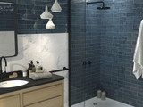 Soci Tile ironworks Series 3 x 12 Glossy Subway Tile Blue SSN-1868 shower wall tile Soci Tile ironworks Series 3 x 12 Glossy Subway Tile Blue SSN-1868 shower wall tile